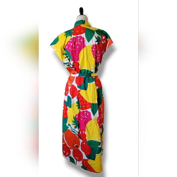 Boden Rachel Cotton Midi Shirt DressMulti, Summer Fruits 12R - Picture 5 of 10